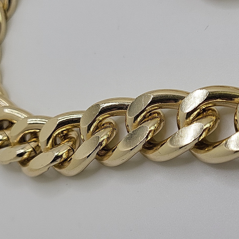 Women's Gold Tone Wide Cuban Link Chain Belt 42" end to end 3/4" width - Picture 11 of 11